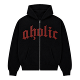 'Obsidian Heart Zip'  Soft Fur Rhinestone Zip Up