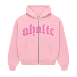'Sakura' Soft Fur Rhinestone Zip Up