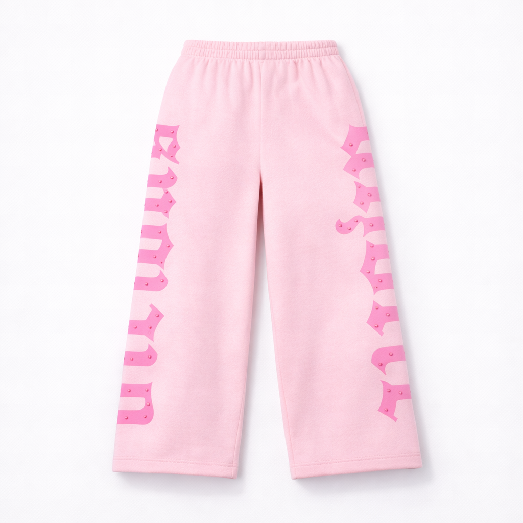 'Sakura' Soft Fur Rhinestone Pants