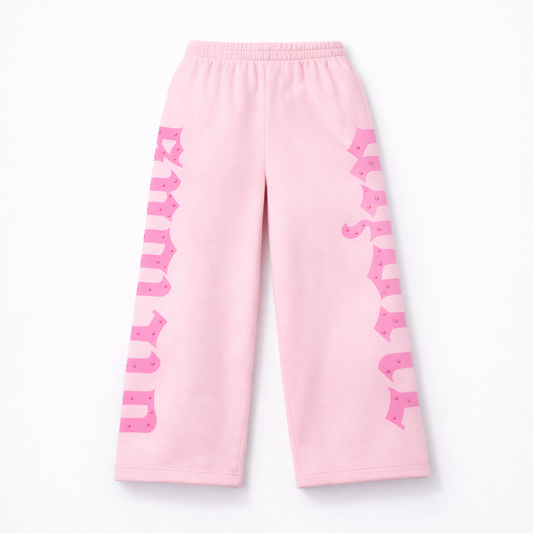 'Sakura' Soft Fur Rhinestone Pants